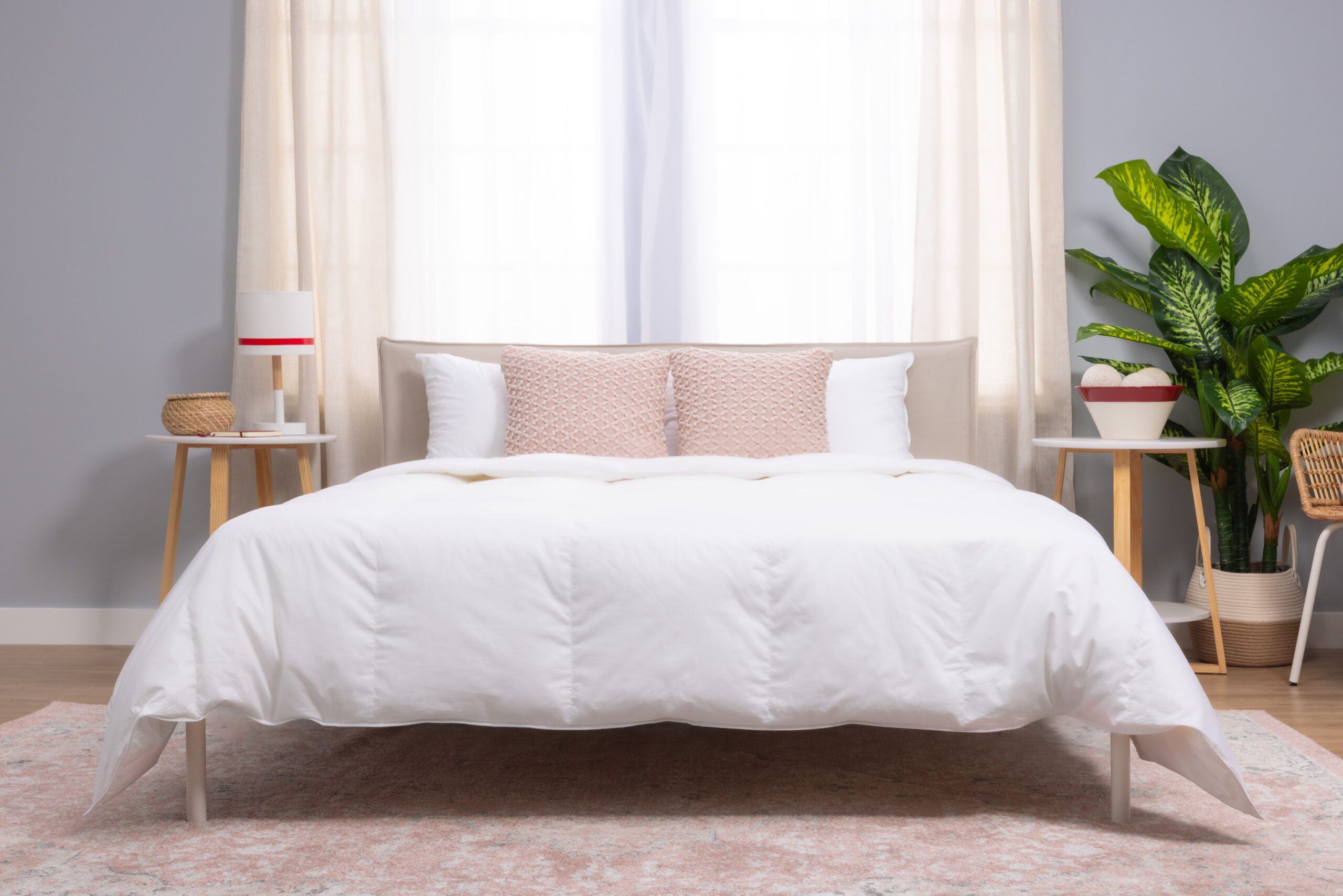 Photo of the Douglas Down Duvet sitting on a bed in a bedroom