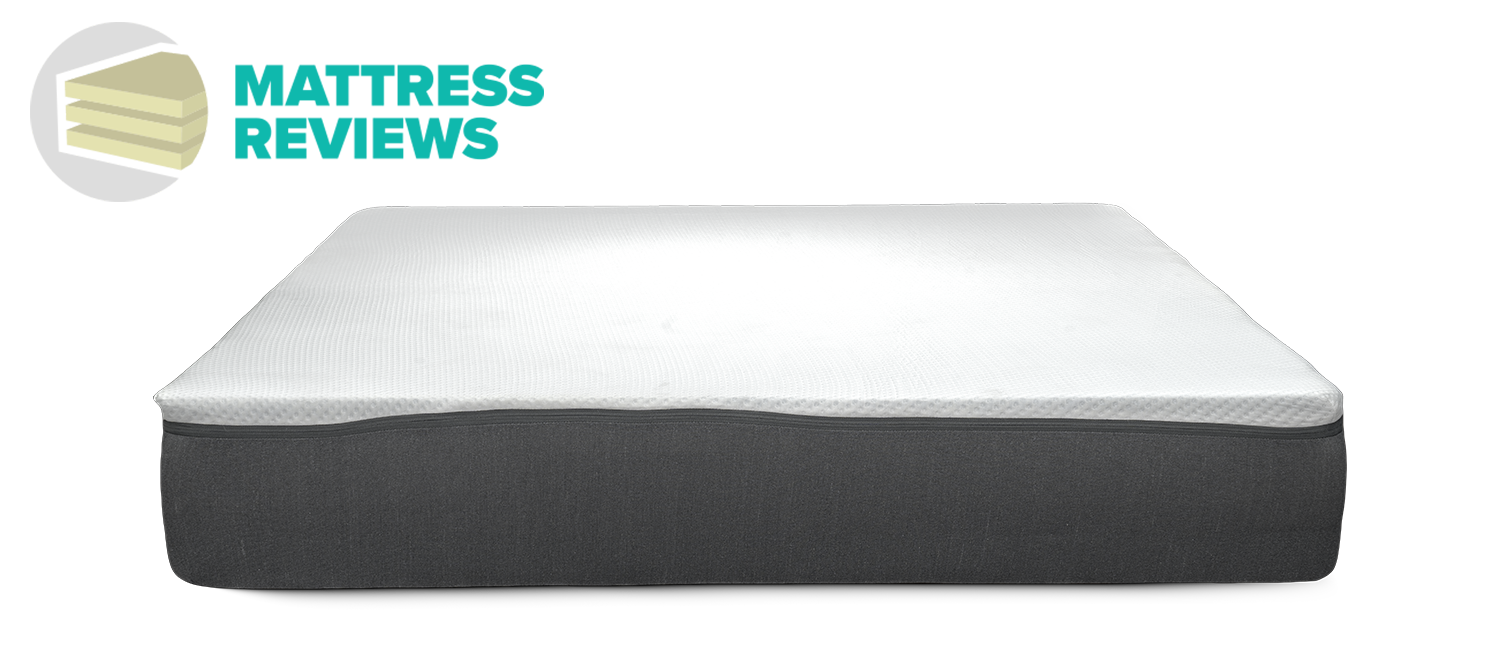 Photo of the full front of the Emma Hybrid mattress.