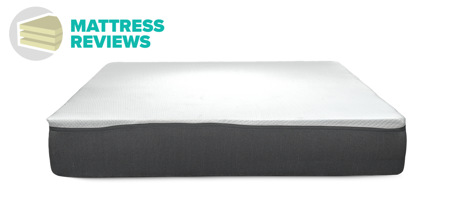 Photo of the full front of the Emma Hybrid mattress.