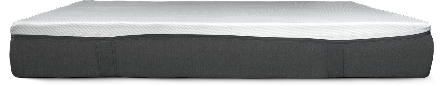 Photo of the full side of the Emma Hybrid mattress.