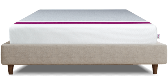 Isolated image of the Juno Cool Plus mattress on a bedframe