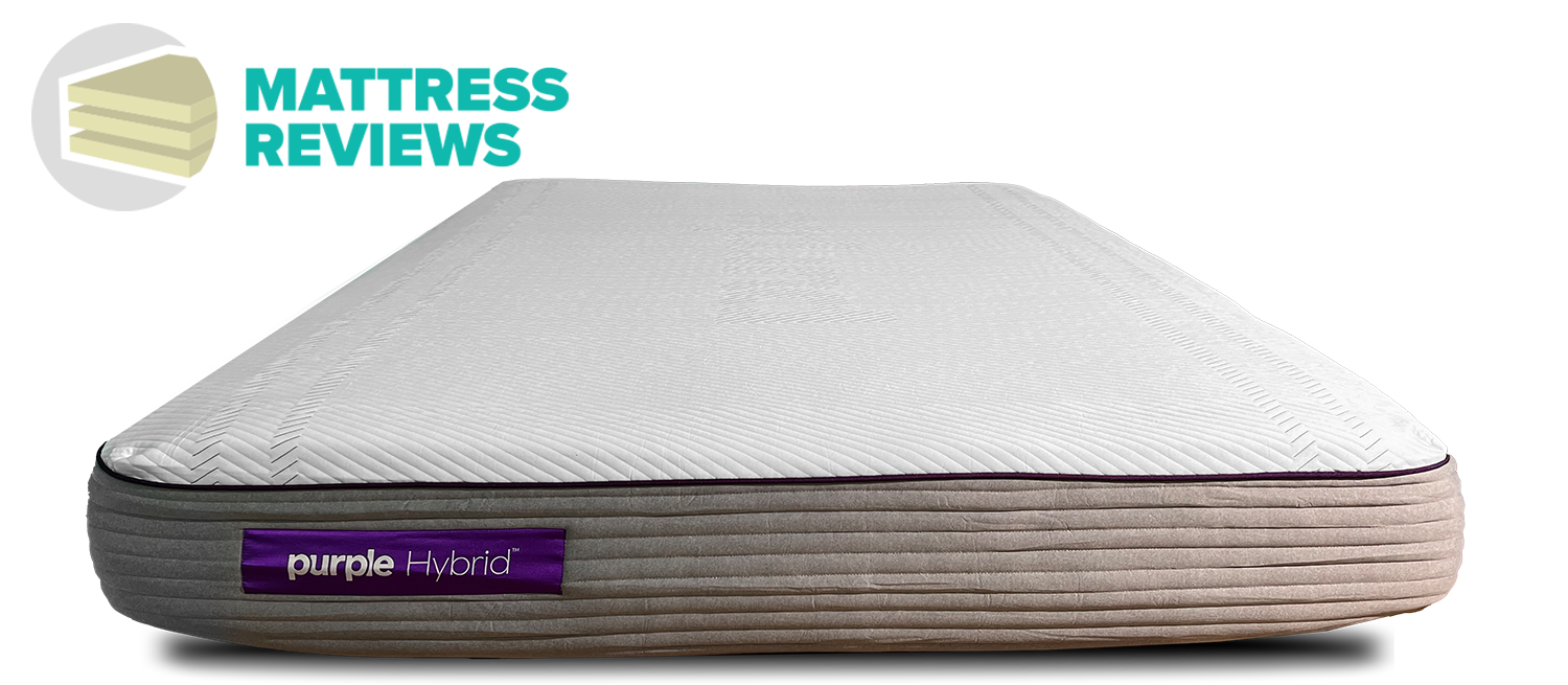 Purple Hybrid mattress low-front angle