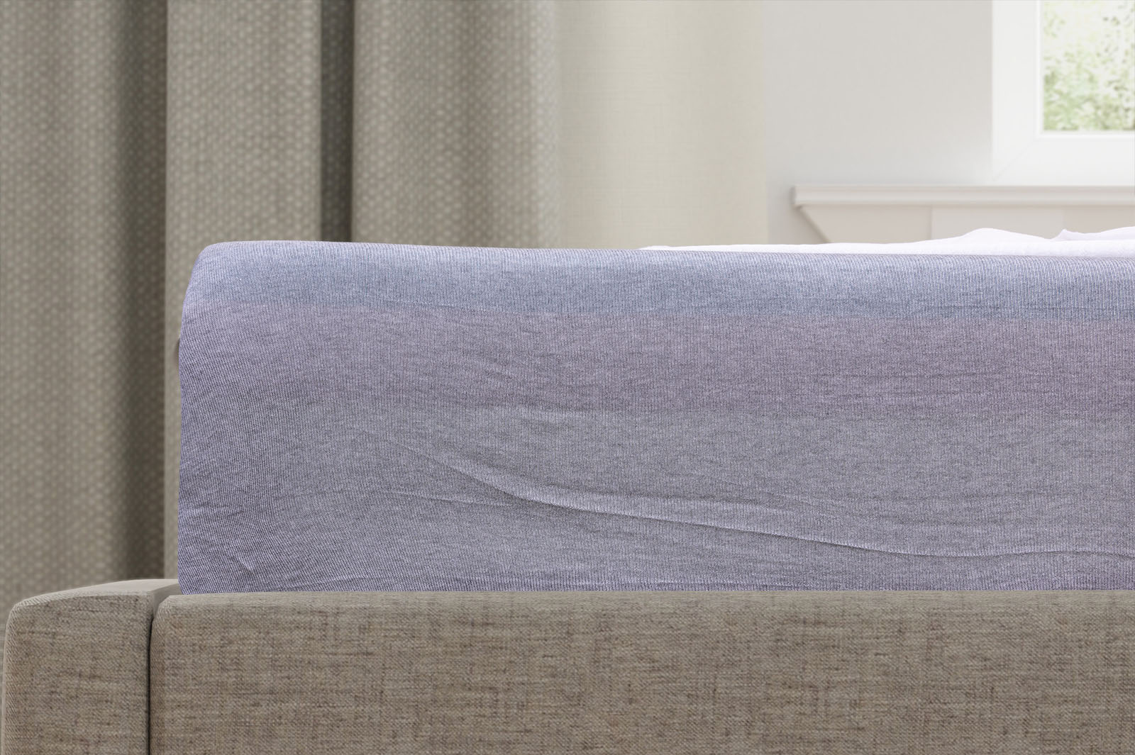 close up side view of the internal layers of the Nora mattress