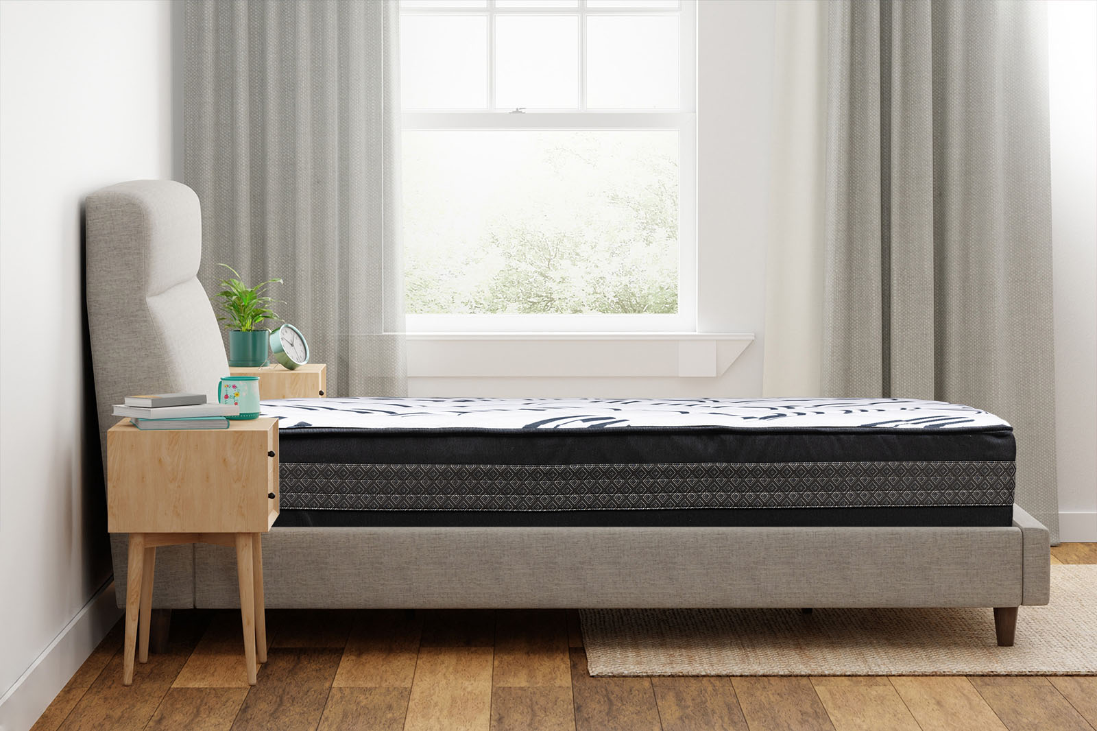 Serta mattress on a bedframe